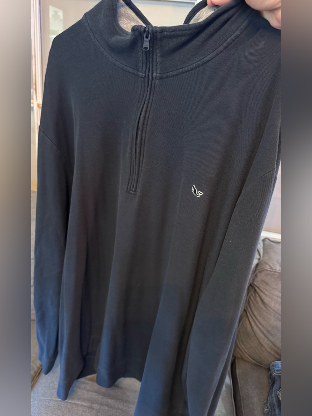 4XB Vineyard Vines Men's Navy Quarter-Zip Sweater